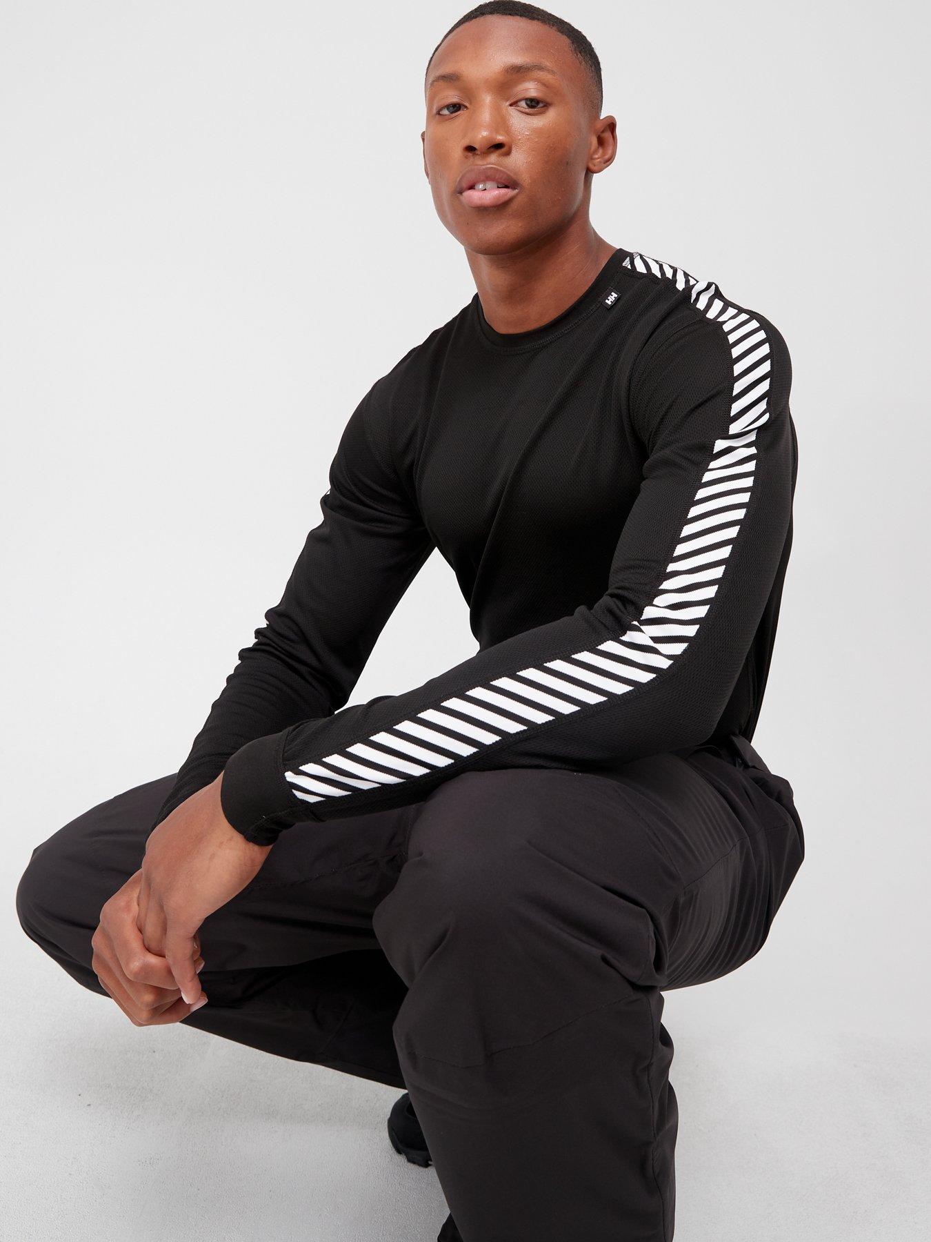  image of helly-hansen-mens-ski-hh-lifareg-stripe-baselayernbspcrew-top-black