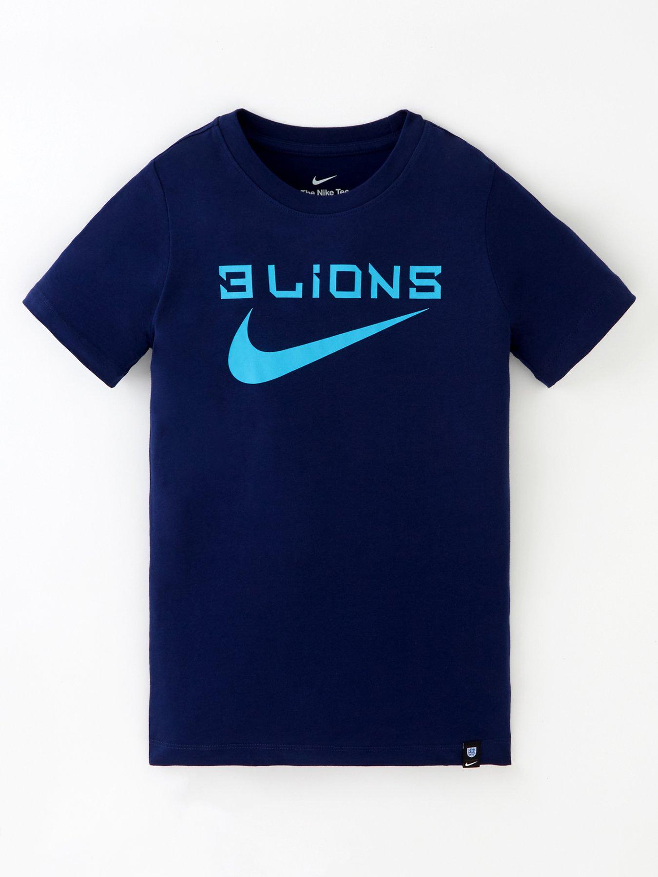 Nike Tee Athletic Cut Dri-Fit DETROIT LIONS Blue T-Shirt Size M