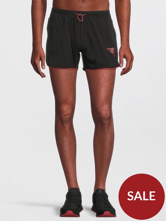 front image of hugo-active-darbag-x-shorts-black