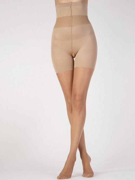 front image of aristoc-10d-hourglass-toner-tights-nude