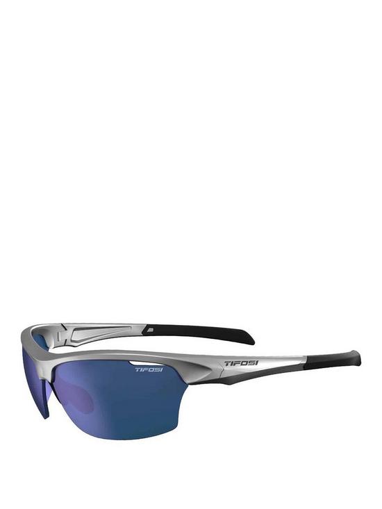 front image of tifosi-intense-metallic-silver-sunglasses