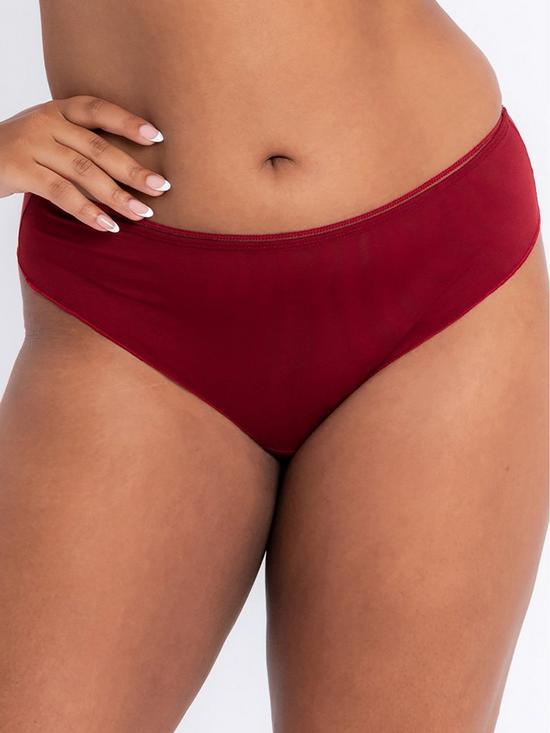 front image of curvy-kate-lifestyle-short-deep-red