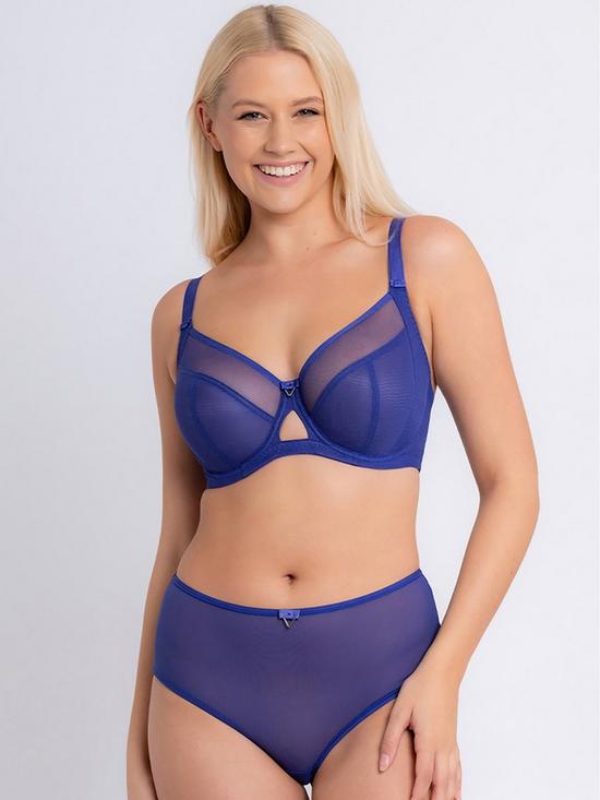 front image of curvy-kate-victory-balcony-bra-violet