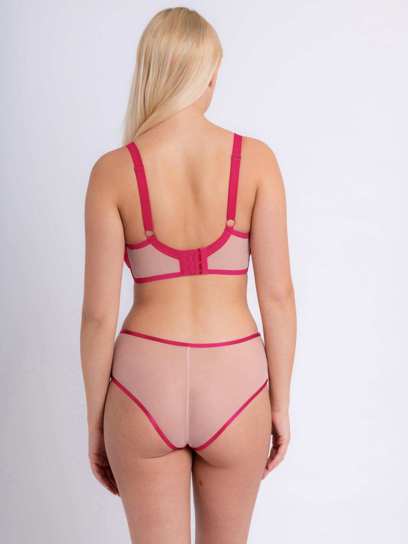 stillFront image of curvy-kate-victory-wild-balcony-bra-hot-pink