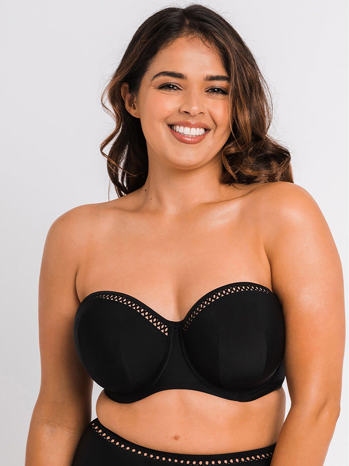 Curvy Kate First Class Bandeau Bikini Top - Black