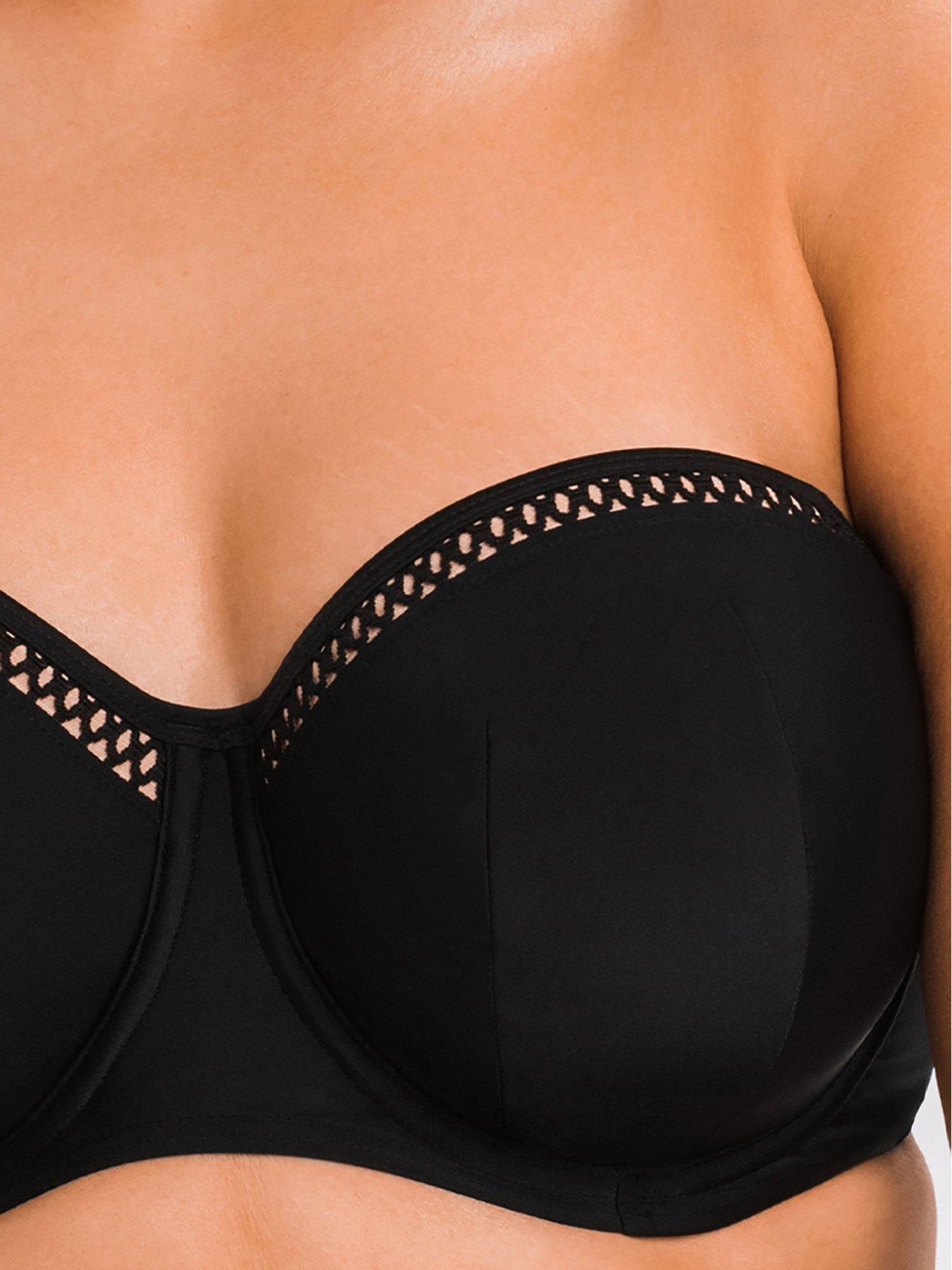 Image 4 of 4 of Curvy Kate First Class Bandeau Bikini Top - Black