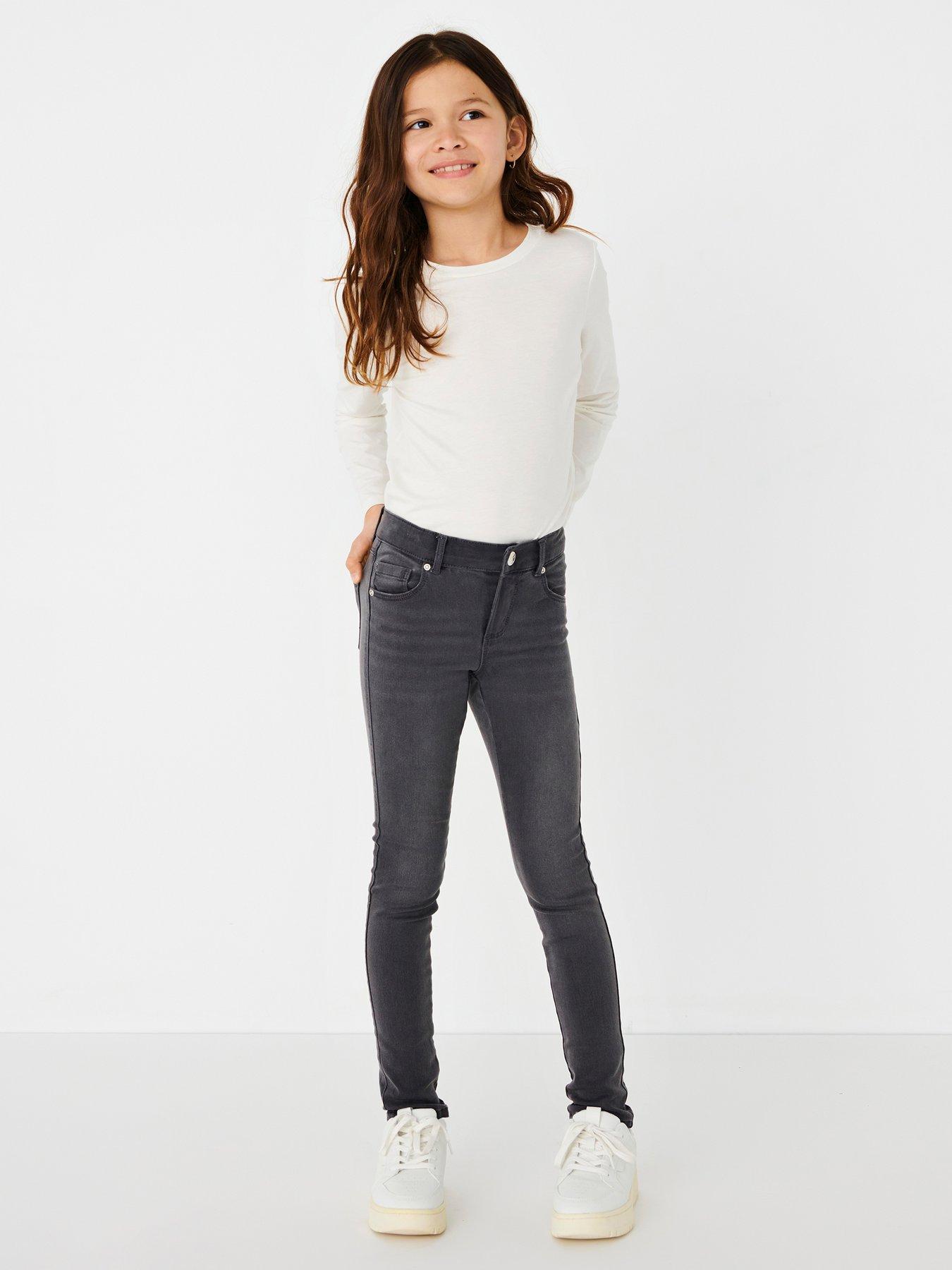 Girls grey sale skinny jeans