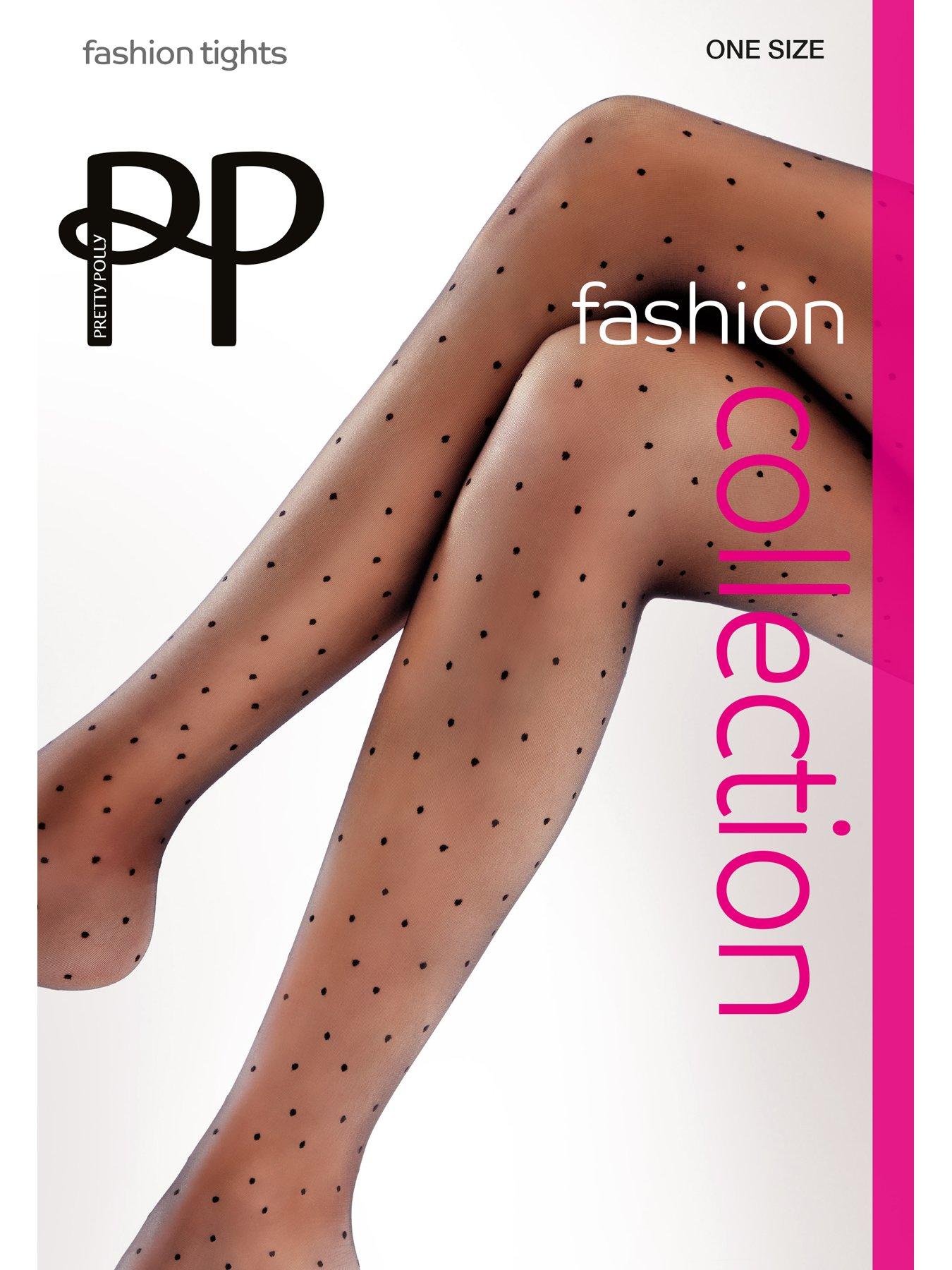  image of pretty-polly-pin-spot-sheer-tights-black