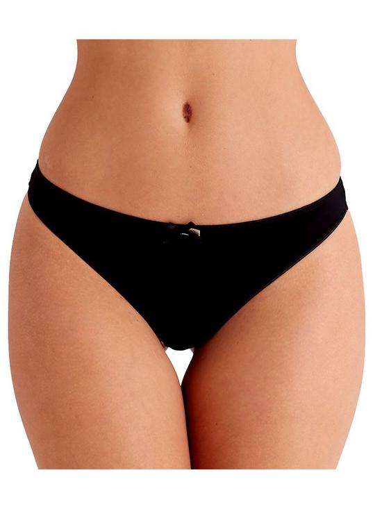 stillFront image of pretty-polly-olivia-3pp-thong-black