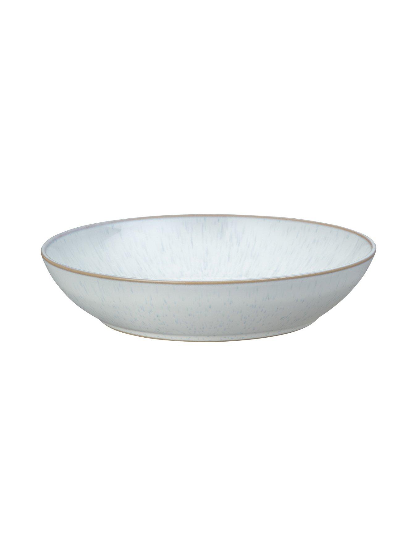  image of denby-white-speckle-set-of-4-coupe-pasta-bowls
