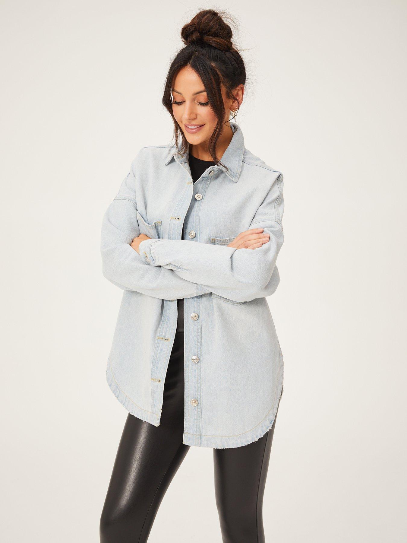 michelle keegan denim shirt dress