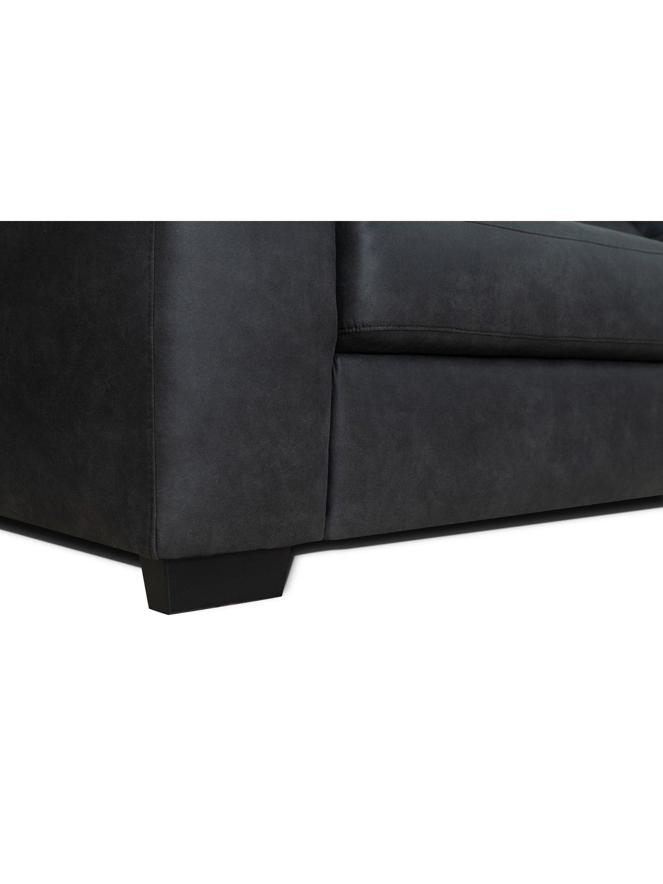  image of very-home-danielle-faux-leathernbsp3-seaternbsp-2-seaternbspsofa-set-black-buy-and-savenbsp--fscreg-certified