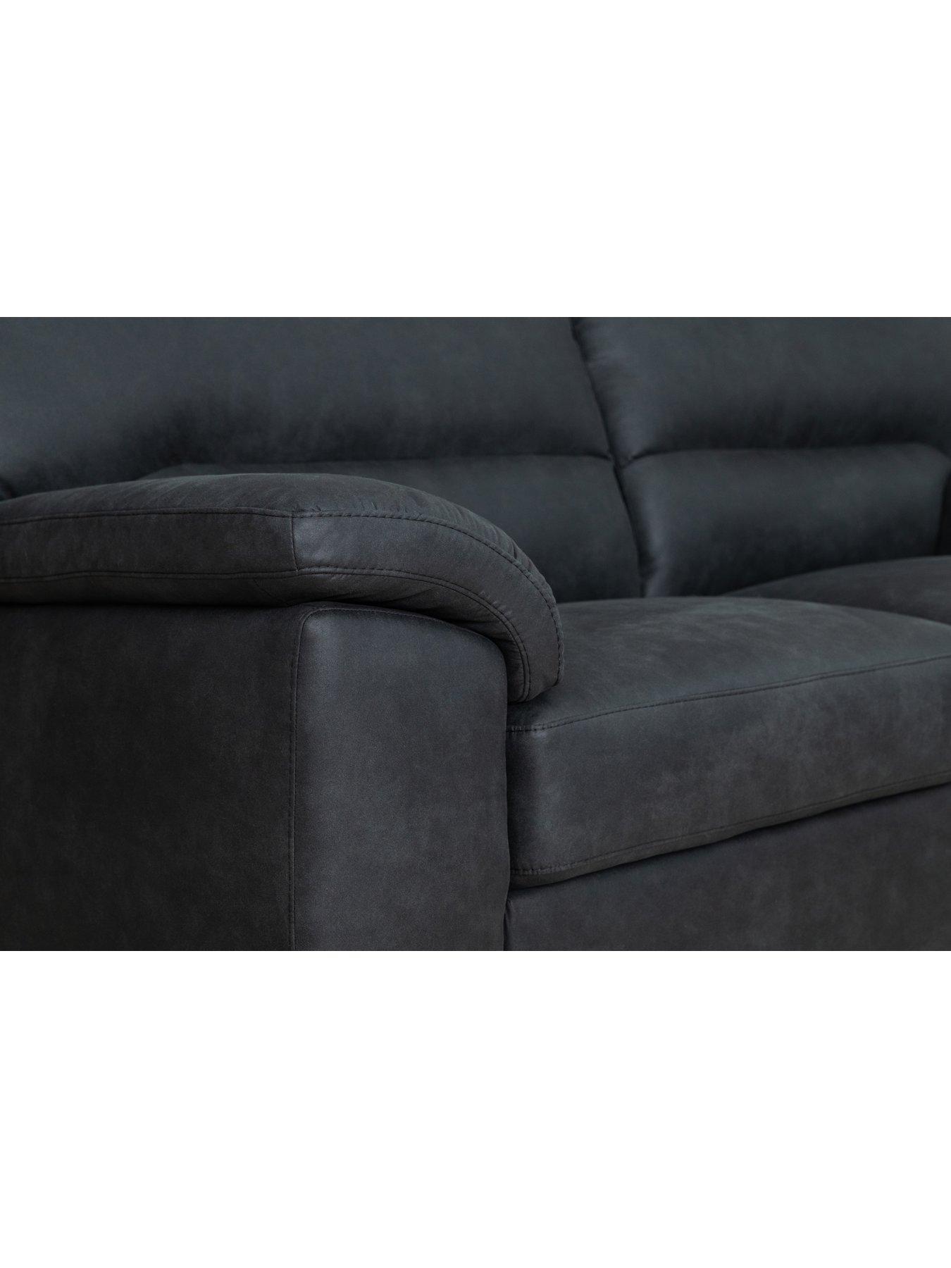  image of very-home-danielle-faux-leathernbsp3-seaternbsp-2-seaternbspsofa-set-black-buy-and-savenbsp--fscreg-certified