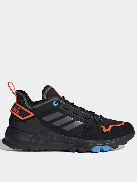 front image of adidas-terrex-hikster-hiking-shoes-blackgrey
