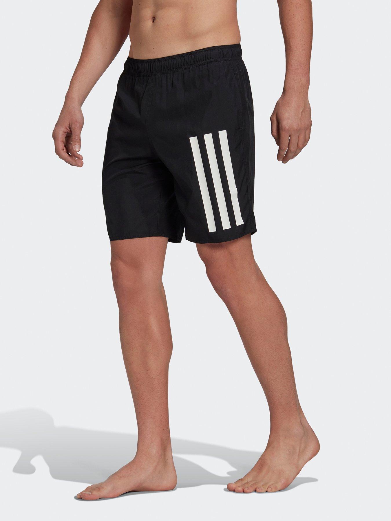 adidas Classic Length 3-stripes Swim Shorts | littlewoods.com