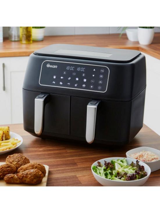 stillFront image of swan-double-draw-airfryer