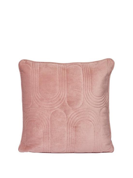 front image of chapter-b-curved-plush-velvet-cushion