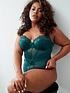  image of ivory-rose-lace-and-mesh-bodysuitnbsp--emerald-green