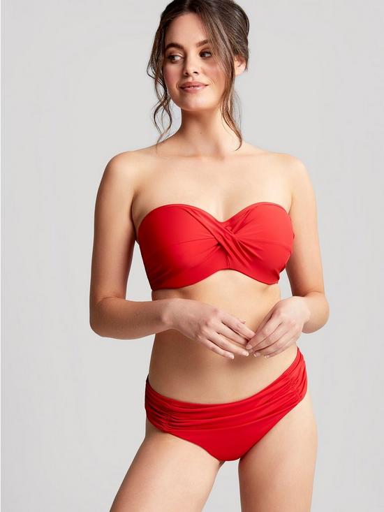 front image of panache-anya-gather-pant-red