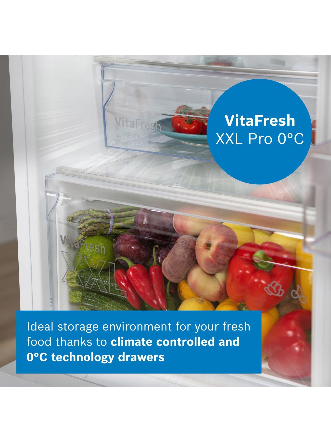  image of bosch-series-4-kgn362wdfg-6040-frost-free-60cm-wide-fridge-freezer-white