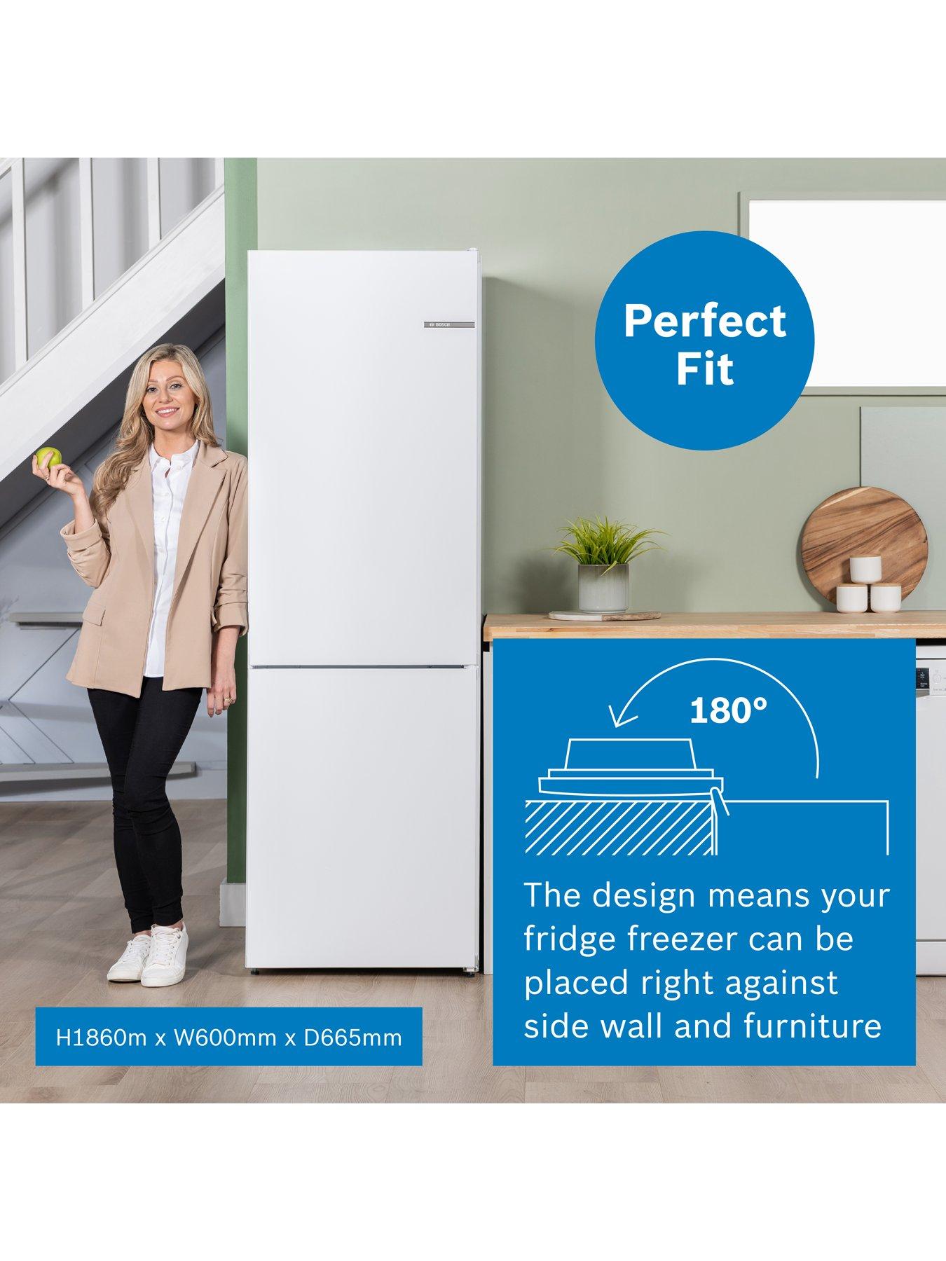  image of bosch-series-4-kgn362wdfg-6040-frost-free-60cm-wide-fridge-freezer-white