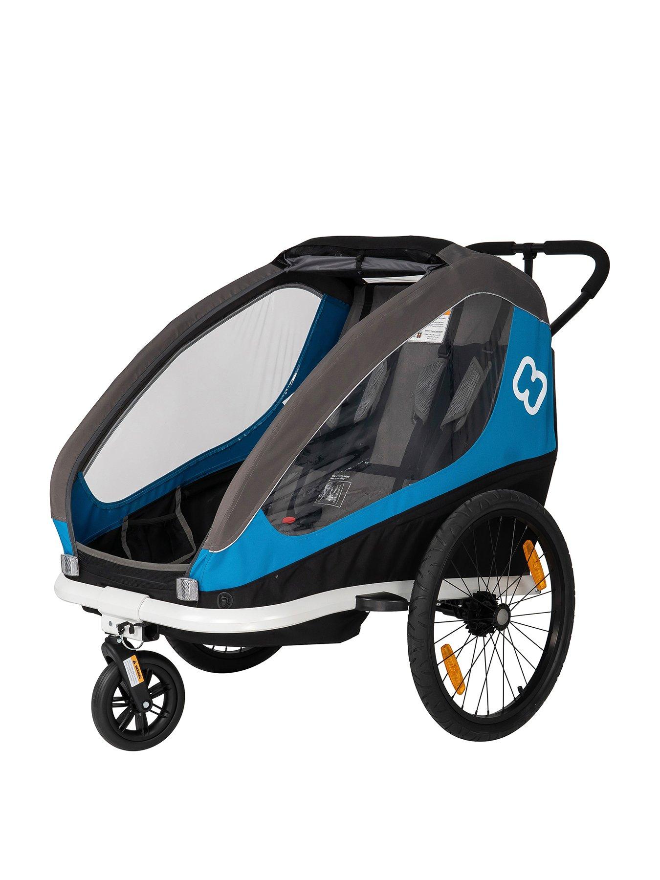  image of hamax-traveller-child-bike-trailer-petrol-bluegrey