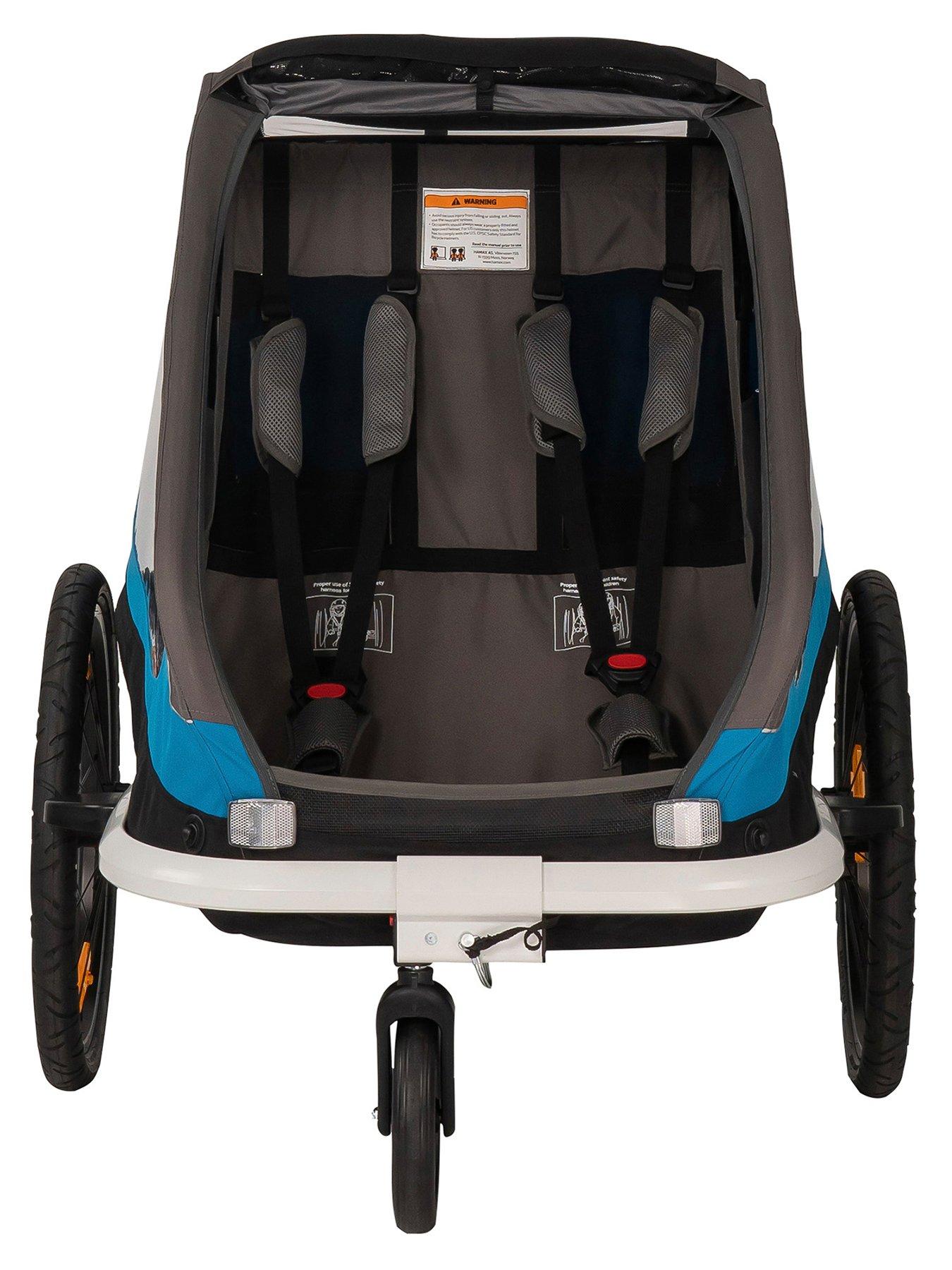  image of hamax-traveller-child-bike-trailer-petrol-bluegrey