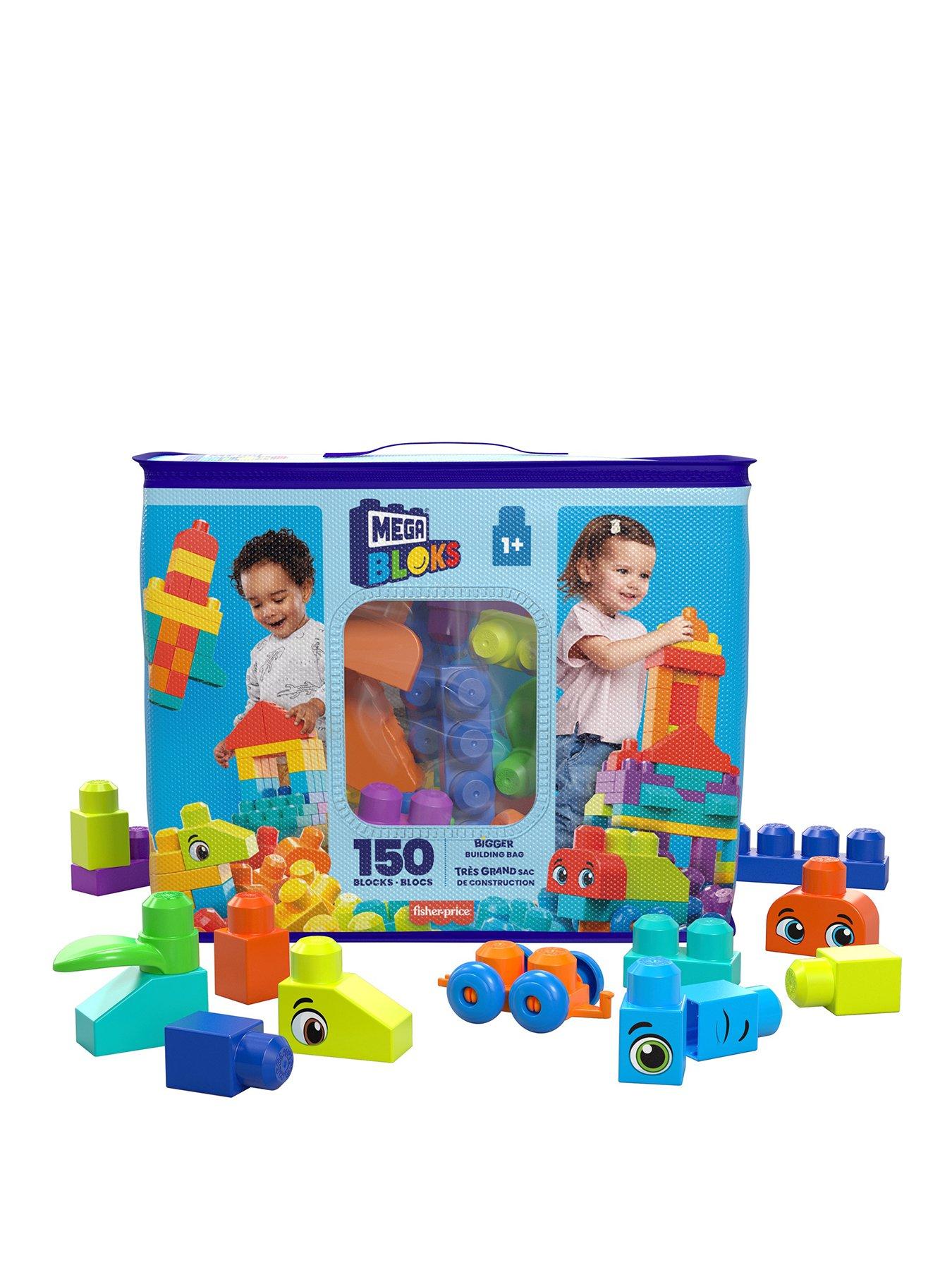 Mega Bloks First Builders Build 'N Learn Activity Table & Building Block  Set, Ages 1+