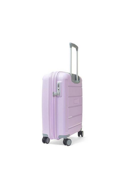 stillFront image of rock-luggage-tulum-8-wheel-hardshell-cabin-suitcase-lilac