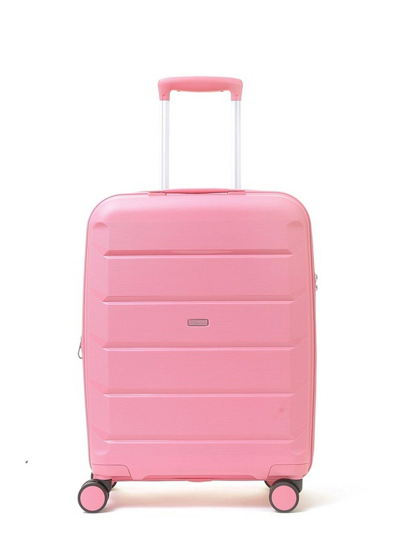  image of rock-luggage-tulum-8-wheel-hardshell-cabin-suitcase-bubblegum-pink