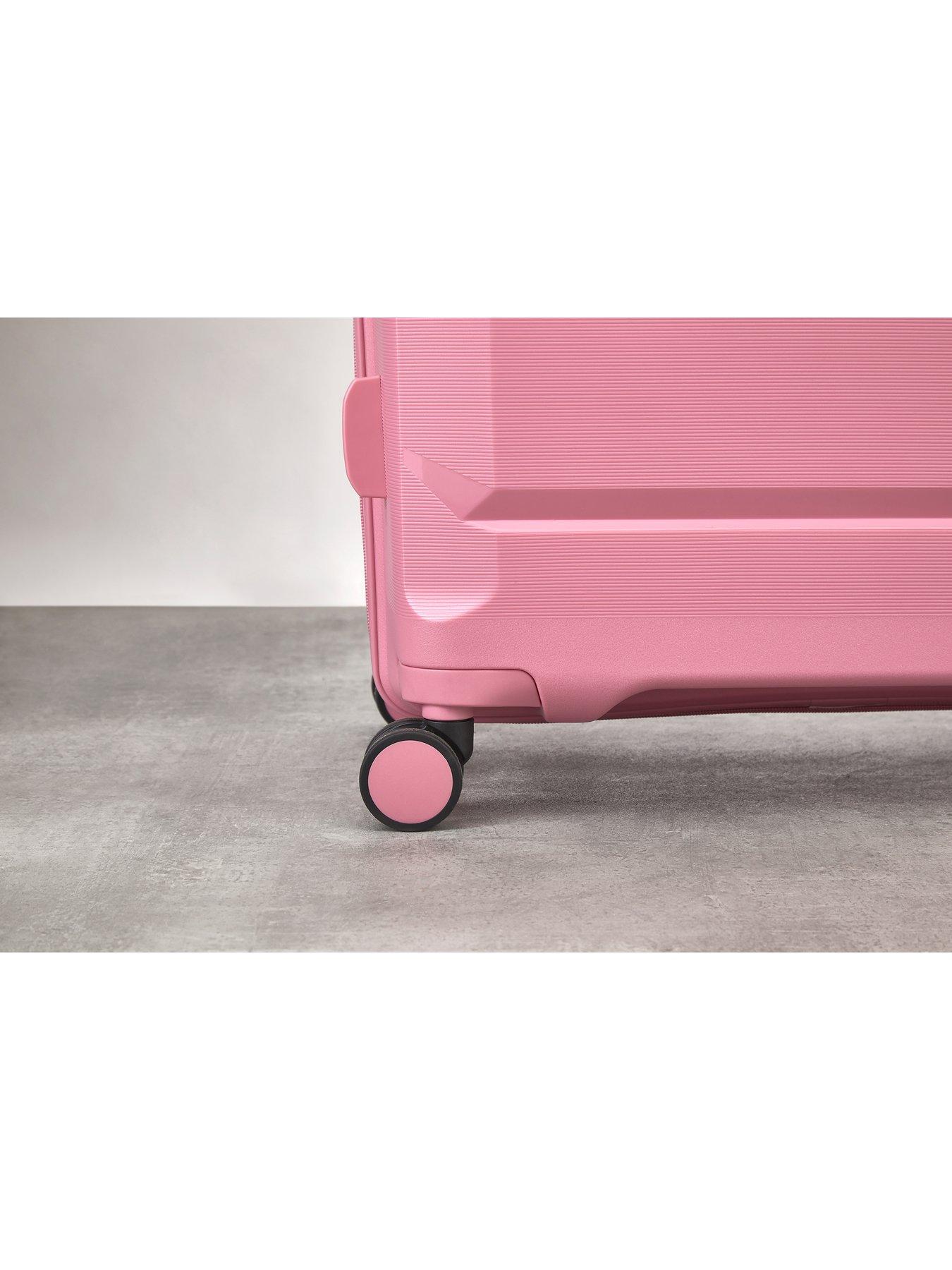  image of rock-luggage-tulum-8-wheel-hardshell-cabin-suitcase-bubblegum-pink