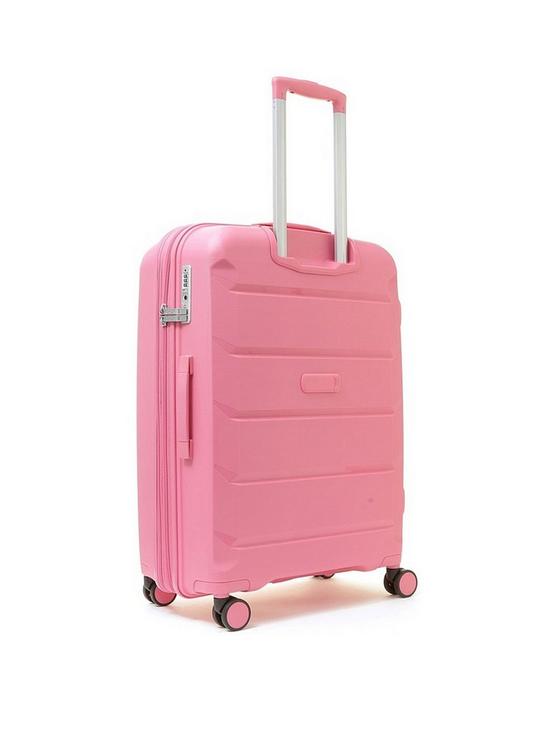 stillFront image of rock-luggage-tulum-8-wheel-hardshell-medium-suitcase-bubblegum-pink