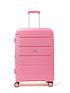  image of rock-luggage-tulum-8-wheel-hardshell-medium-suitcase-bubblegum-pink