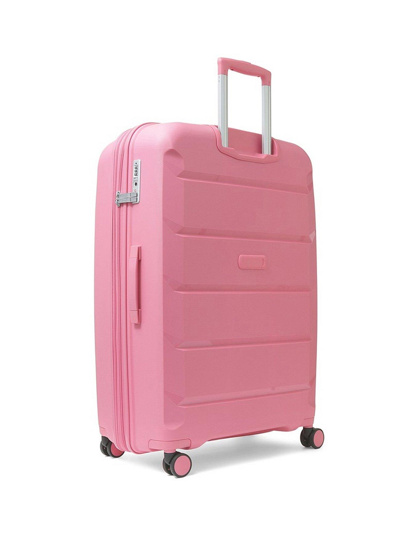 Tulum 8 Wheel Hardshell Large Suitcase Bubblegum Pink