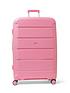  image of rock-luggage-tulum-8-wheel-hardshell-large-suitcase-bubblegum-pink