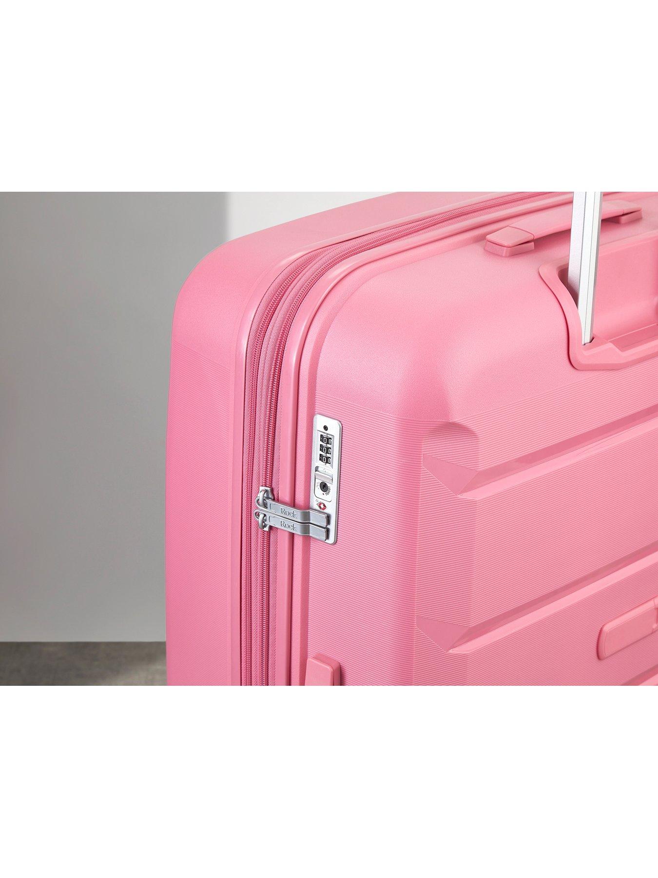 Image 6 of 7 of Rock Luggage Tulum 8 Wheel Hardshell Large Suitcase - Bubblegum Pink