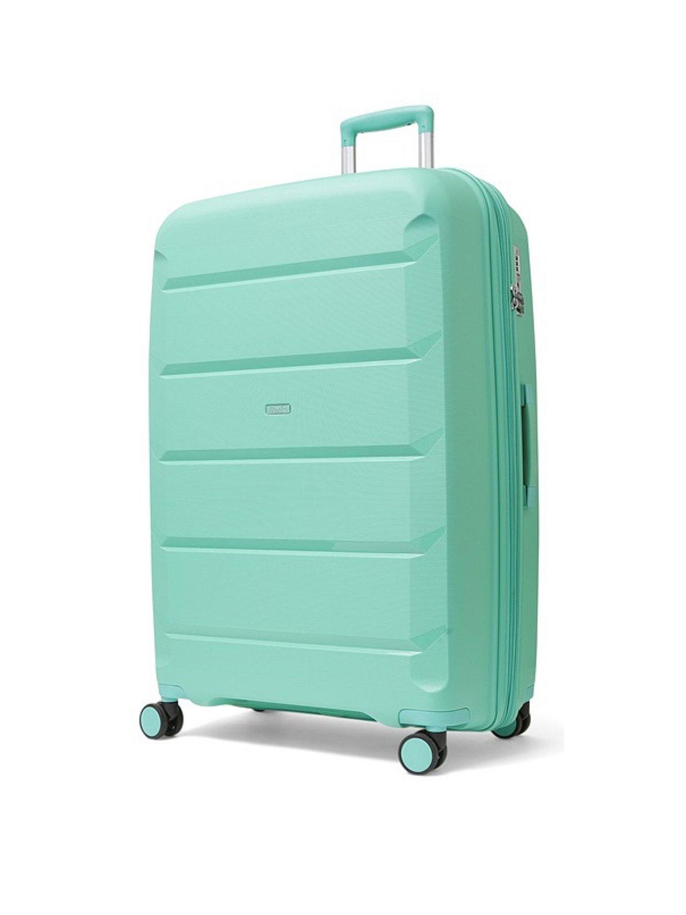 Rock Luggage Tulum Wheel Hardshell Large Suitcase Turquoise