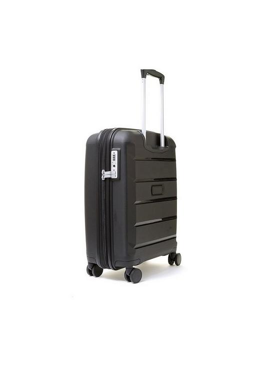 stillFront image of rock-luggage-tulum-8-wheel-hardshell-cabin-suitcase-black