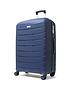  image of rock-luggage-prime-8-wheel-hardshell-large-suitcase-navy