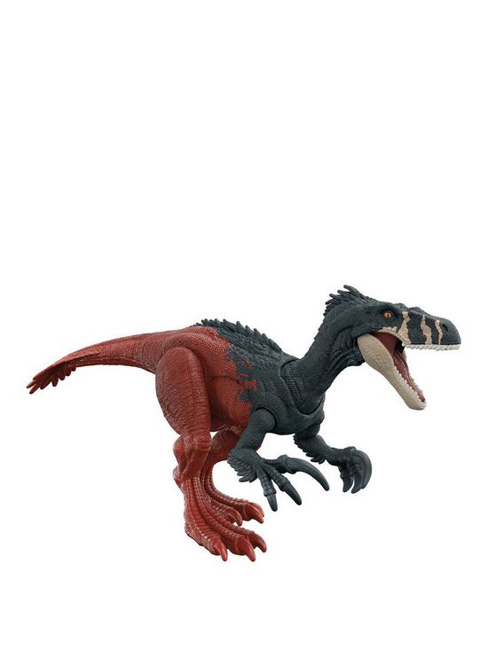 front image of jurassic-world-dominion-roar-striker-dino-megaraptor