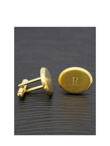 treat-republic-personalised-mens-brushed-gold-oval-cufflinks