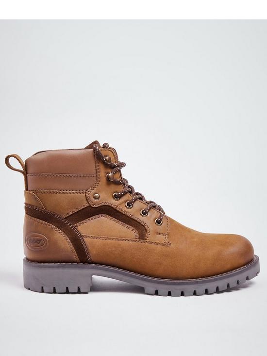 front image of pod-oliver-brown-leather-boots