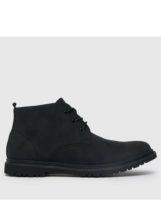 front image of schuh-guy-chukka-boot-black