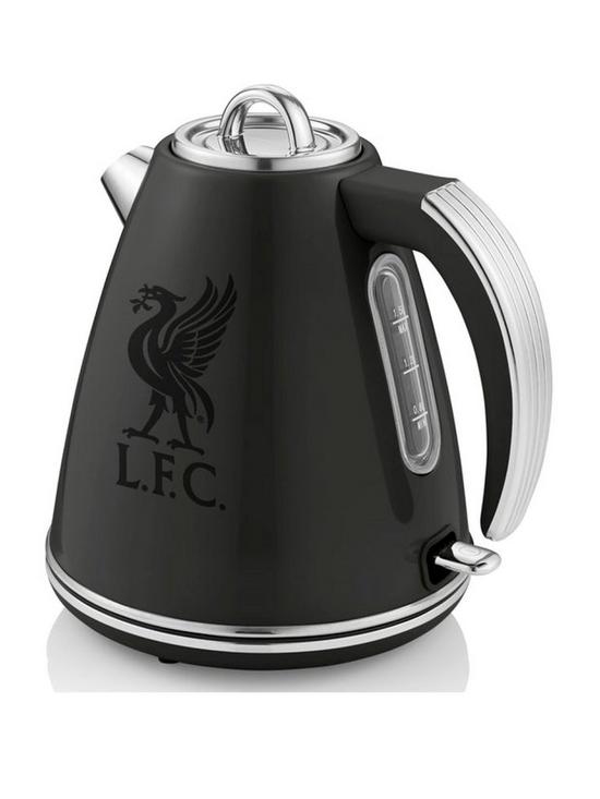 front image of swan-liverpool-fc-15-litre-retro-black-jug-kettle