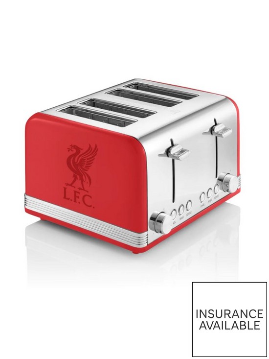 stillFront image of swan-liverpool-fc-4-slice-retro-red-toaster