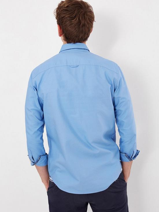 stillFront image of joules-stripe-long-sleeve-oxford-shirt-blue