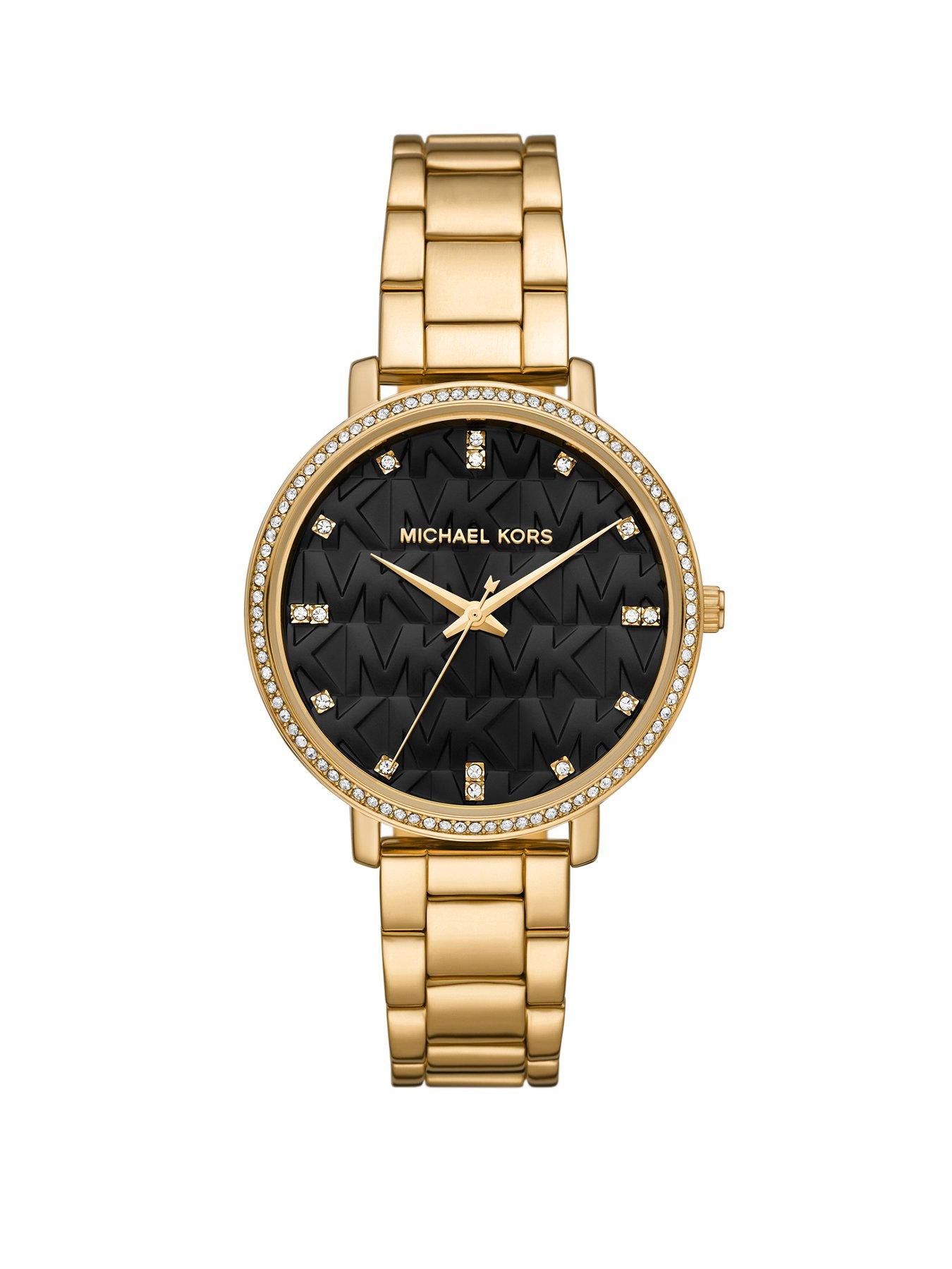 Michael Kors Pyper Three-Hand Gold-Tone Alloy Watch