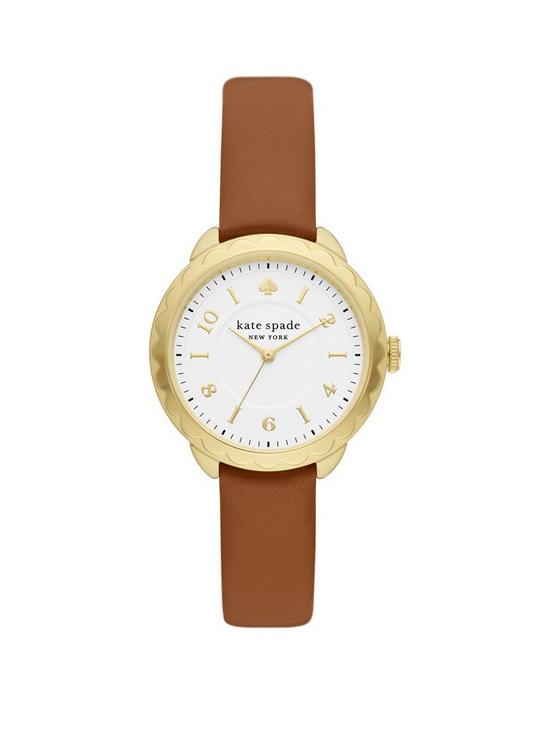 front image of kate-spade-new-york-morningside-leather-ladies-watch