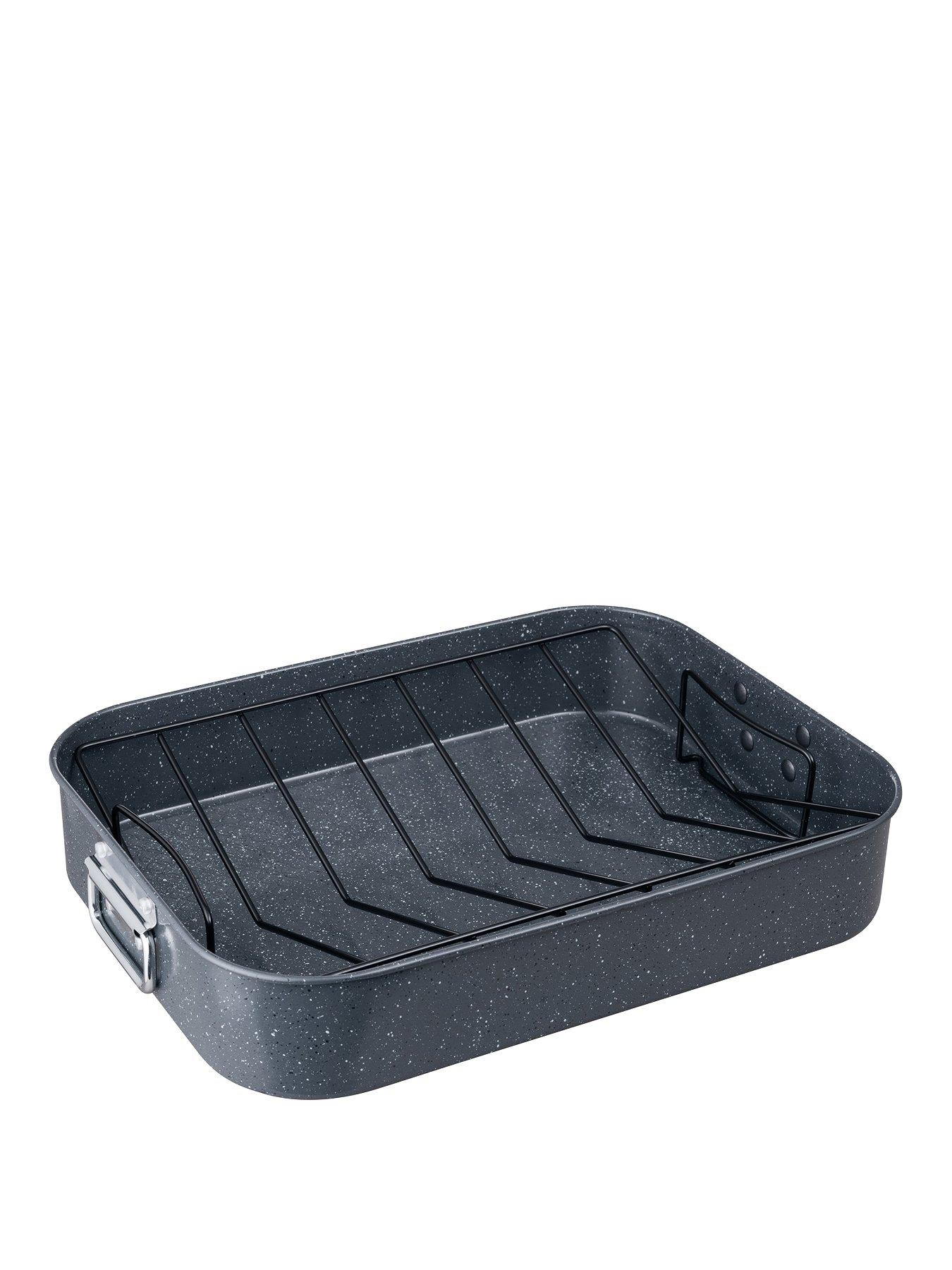 MasterClass Small Baking Tray, Scratch Resistant Vitreous Enamel and  Induction Safe 1 mm Thick Steel, 24 x 18 cm