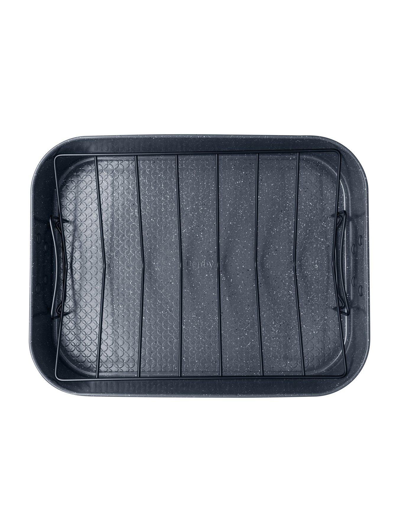  image of denby-quan-tanium-finish-roasting-tray-with-rack